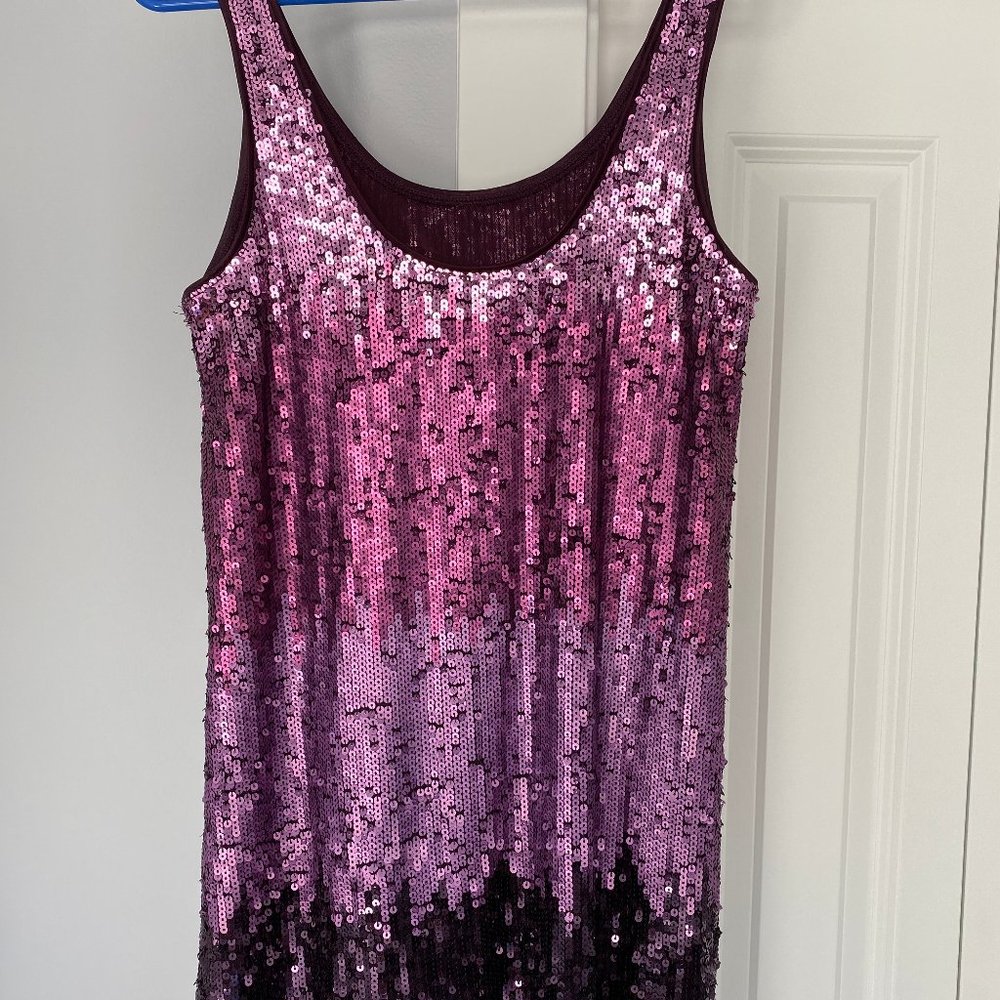 Mermaidy Express Purple Ombre Sequin Dress - SZ M